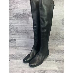 Vince Camuto Black Leather Knee-High Womens Riding Boots Size 6M